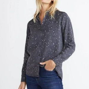 Marine Layer Valley Star Celestial Print Button Down Shirt Top